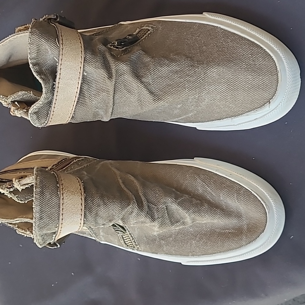 Blowfish Malibu Womens Flat Round Toe Fabric Shoes ,Zipper Ankle Shoes. Used S/8 - Picture 5 of 8